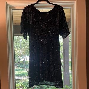 Lucy In The Sky Sequin Navy Blue Dress